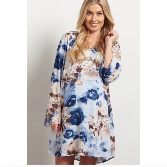 Pinkblush Dresses & Skirts - Pinkblush Maternity Blue Rose Chiffon Dress